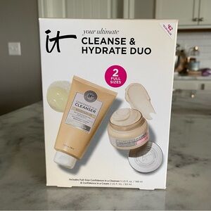 IT COSMETICS - Confidence in Cream and Cleanser DUO- 2 FULL SIZES - NEW in Box